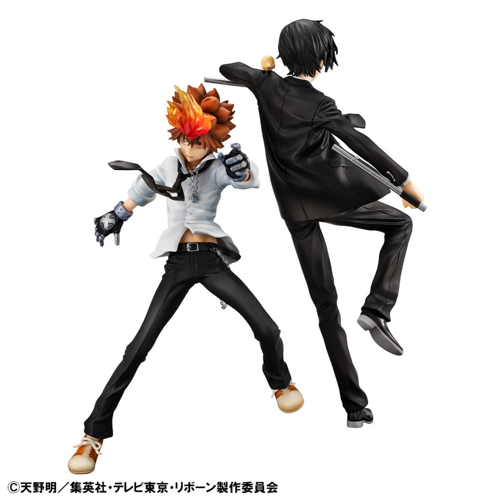 Katekyo Hitman Reborn! G.E.M. Serie PVC Statue Tsunayoshi Sawada & Kyoya Hibari & Reborn Set 21 cm Image 4