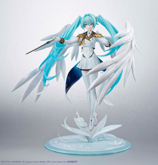 Mobile Suit Gundam x Hatsune Miku Lucrea PVC Statue Hatsune Miku x Wing Gundam Zero EW 45th Anniversary 27 cm Image 1