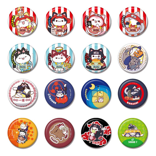 Naruto Mega Cat Project Nyaruto! Metall Ansteck-Buttons 5 cm Sortiment (16) Image