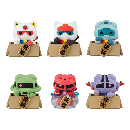 Mobile Suit Gundam Mega Cat Project Nyandam Sammelfiguren Luckycat 6 cm Blind Box Sortiment (6) Image 1