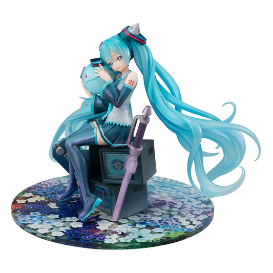 Mobile Suit Gundam x Hatsune Miku Lucrea PVC Statue Hatsune Miku x OO Gundam 45th Anniversary 17 cm Image 1