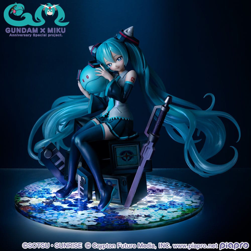 Mobile Suit Gundam x Hatsune Miku Lucrea PVC Statue Hatsune Miku x OO Gundam 45th Anniversary 17 cm Image 7
