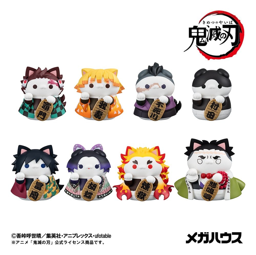 Demon Slayer: Kimetsu no Yaiba Mega Cat Project Sammelfiguren Fortune Cats Ver. 01 7 cm Blind Box Sortiment (8) Image 1