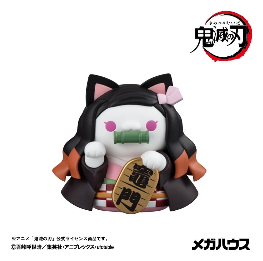 Demon Slayer: Kimetsu no Yaiba Mega Cat Project Minifiguren 6 cm Demon Slayer Fortune Cats ver. 02 Blind Box Display (8) (Repeat) Image 2