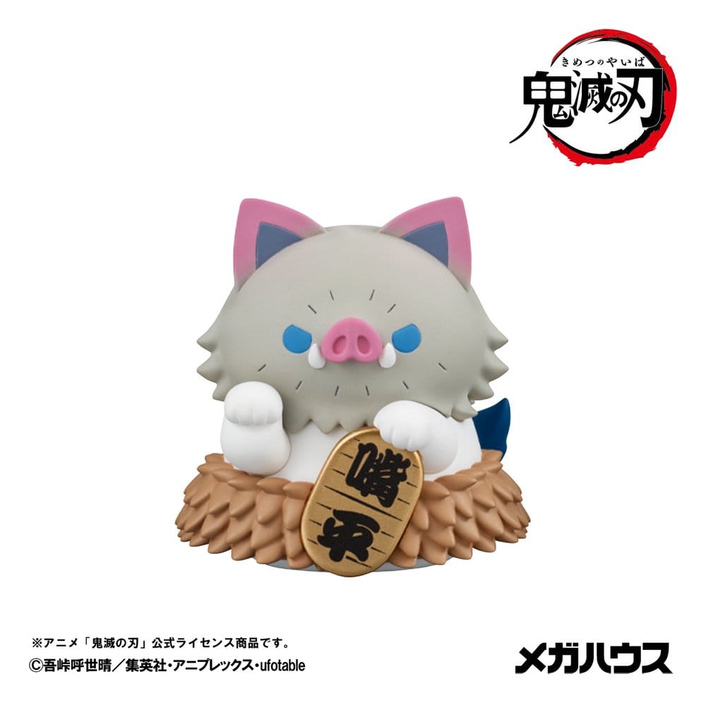 Demon Slayer: Kimetsu no Yaiba Mega Cat Project Minifiguren 6 cm Demon Slayer Fortune Cats ver. 02 Blind Box Display (8) (Repeat) Image 3
