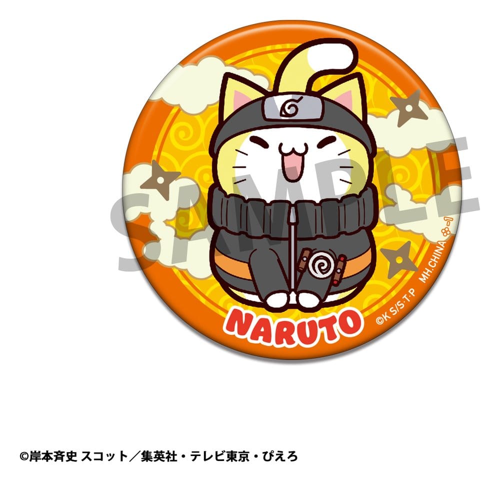 Naruto Shippuden Mega Cat Project Nyaruto! Metall Ansteck-Buttons Collection 2 6 cm Blind Box Sortiment (16) Image 2