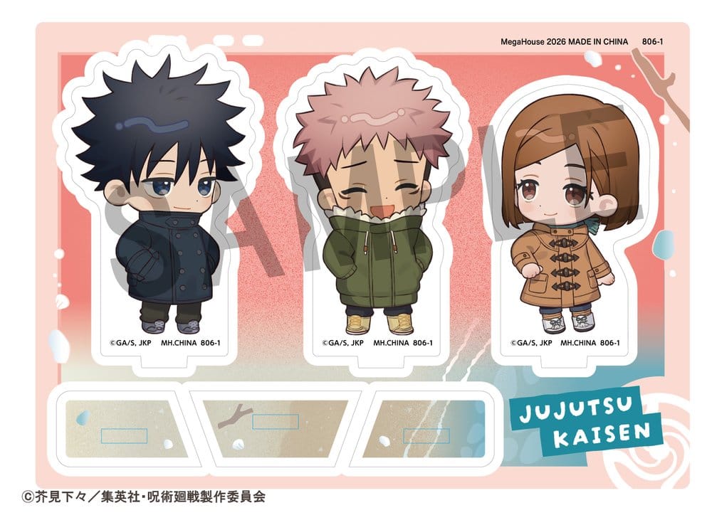 Jujutsu Kaisen Buddycolle Acrylaufsteller 5th Anniversary C Megumi Fushiguro, Yuji Itadori & Nobara Kugisaki 10 cm Image 1