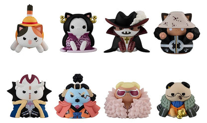 One Piece Mega Cat Project Nyan Piece Nyan! Luffy & the Seven Warlords of the Sea Minifiguren 3 cm Blind Box Display (8) (Repeat) Image 1