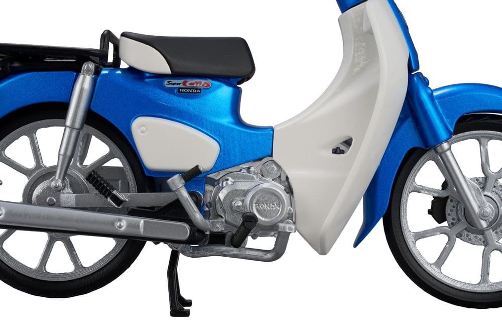 Honda Kaitanics Plastic Model Kit Super Cub 110 Glint Wave Blue Metalic Image 3