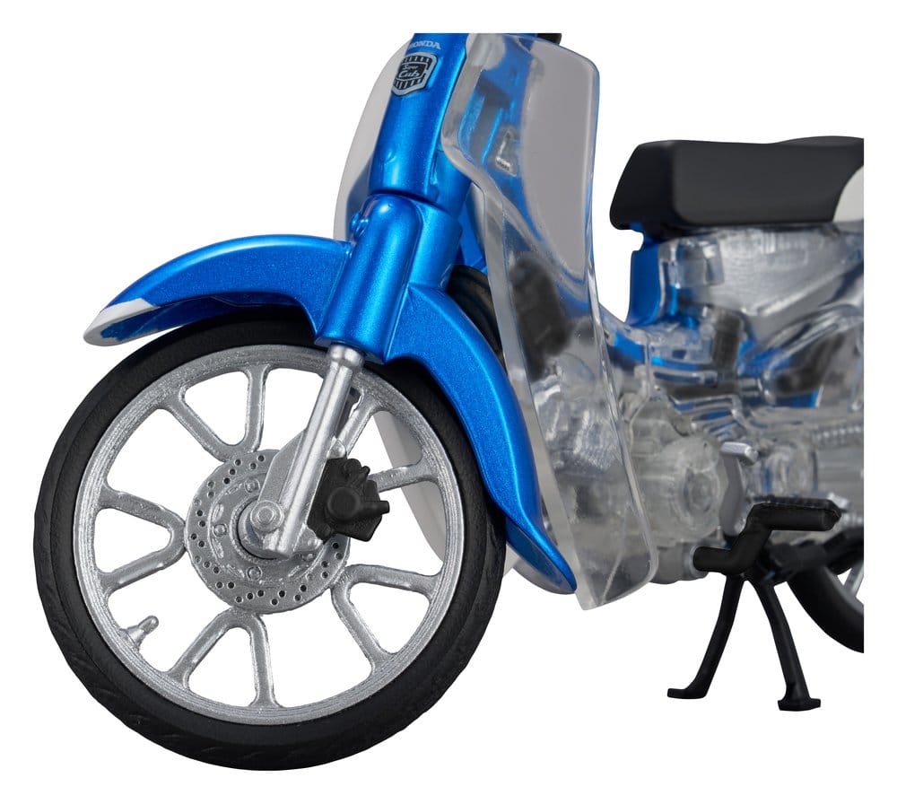 Honda Kaitanics Plastic Model Kit Super Cub 110 Glint Wave Blue Metalic Image 4