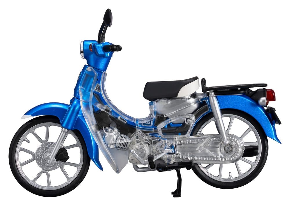 Honda Kaitanics Plastic Model Kit Super Cub 110 Glint Wave Blue Metalic Image 7