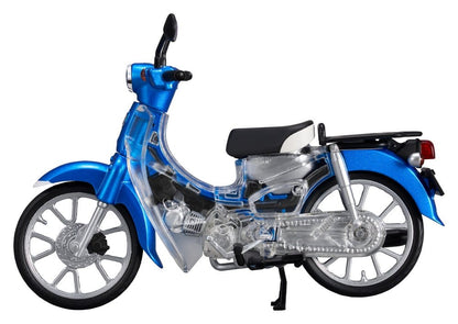 Honda Kaitanics Plastic Model Kit Super Cub 110 Glint Wave Blue Metalic Image 7