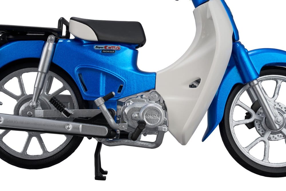 Honda Kaitanics Plastic Model Kit Super Cub 110 Glint Wave Blue Metalic Image 13