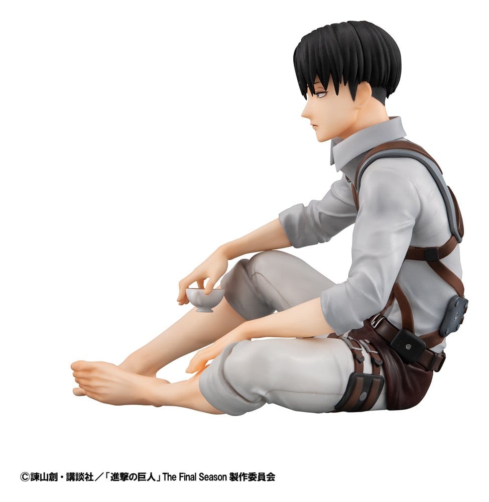 Attack on Titan G.E.M. Series PVC Figur Squad Captain Levi Palm Size 9 cm Image 5