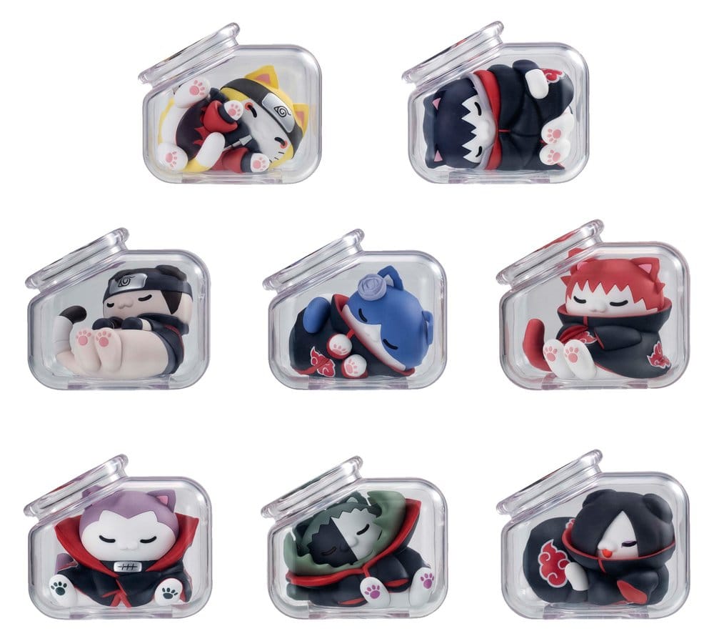 Naruto Shippuden Mega Cat Project Minifiguren Good Night Nyaruto! Gathering Akatsuki Edition Vol. 1 6 cm Blind Box Display (8) Image 1