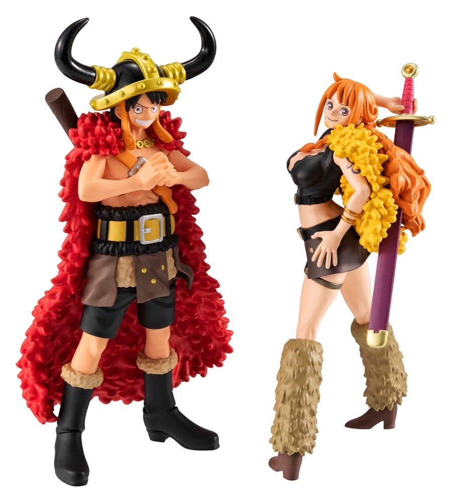 One Piece WALLSTAR PVC Figuren 2er-Pack Monkey D. Ruffy & Nami Ver. Elbaph 11 cm (with gift) Image 1
