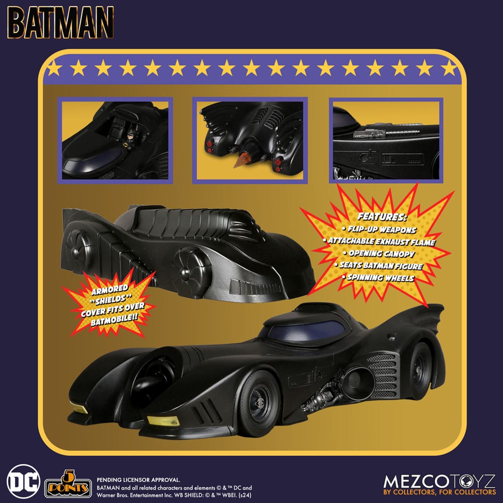 Batman (1989) 5 Points Fahrzeug Batmobile Image 3
