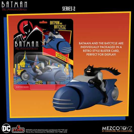 Batman the Animated Series 2 5 Points Actionfigur Batman & Batcycle 10 cm Image 1