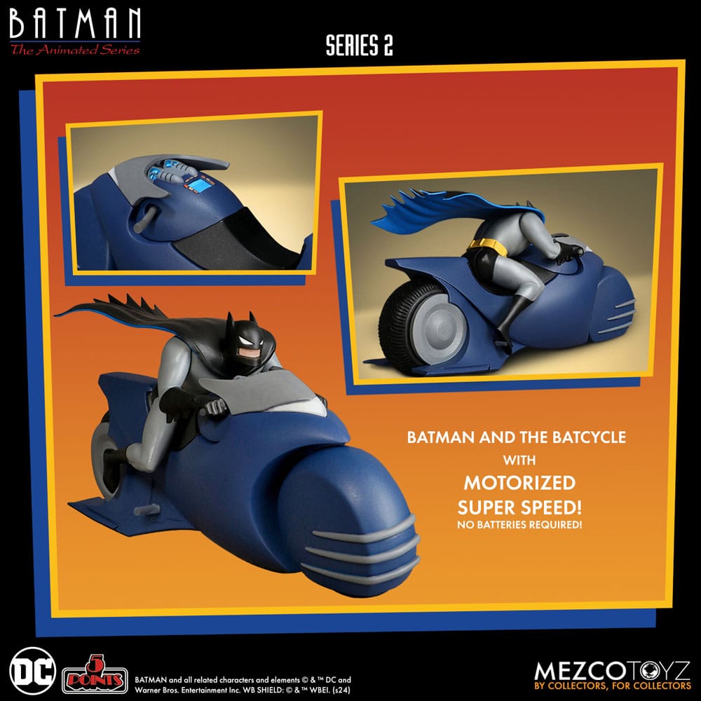 Batman the Animated Series 2 5 Points Actionfigur Batman & Batcycle 10 cm Image 3
