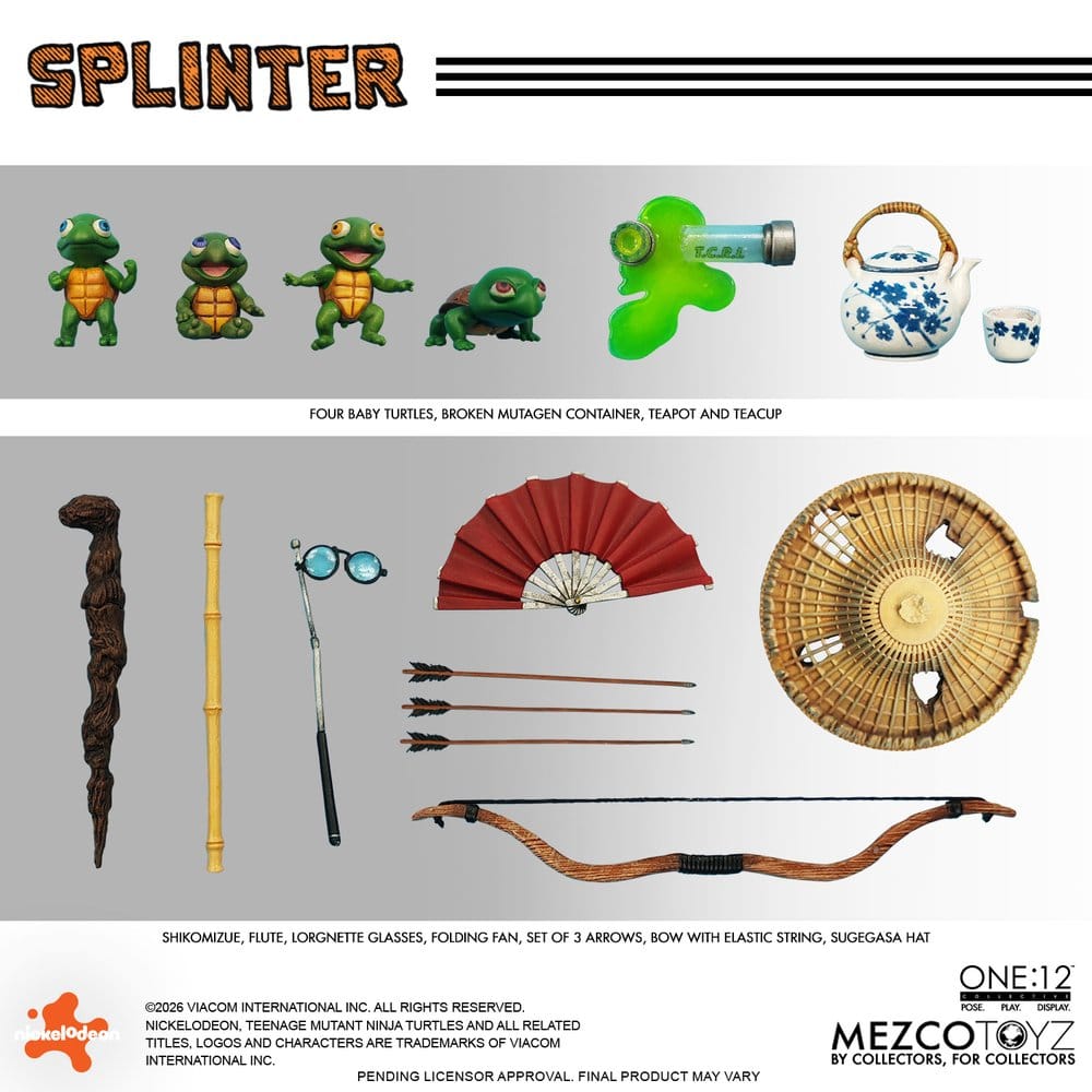 Teenage Mutant Ninja Turtles One:12 Collective Actionfigur 1/12 Splinter 17 cm Image 13