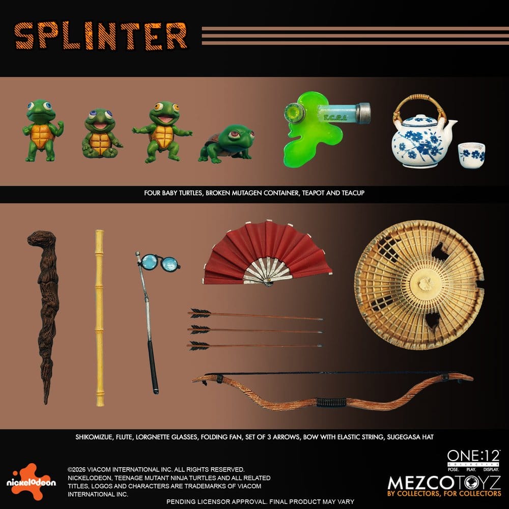 Teenage Mutant Ninja Turtles One:12 Collective Actionfigur 1/12 Splinter 17 cm Image 15