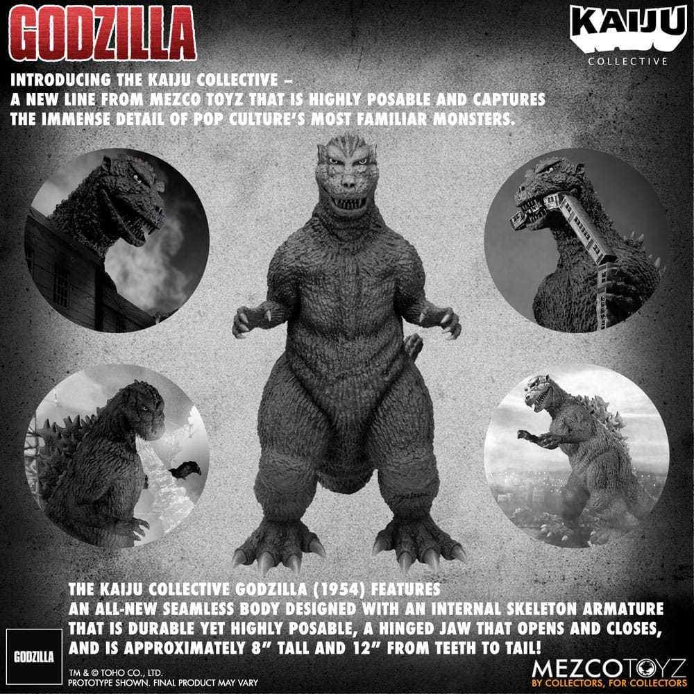 Godzilla (1954) Kaiju Collective Actionfigur Godzilla - Black & White Edition 20 cm Image 15