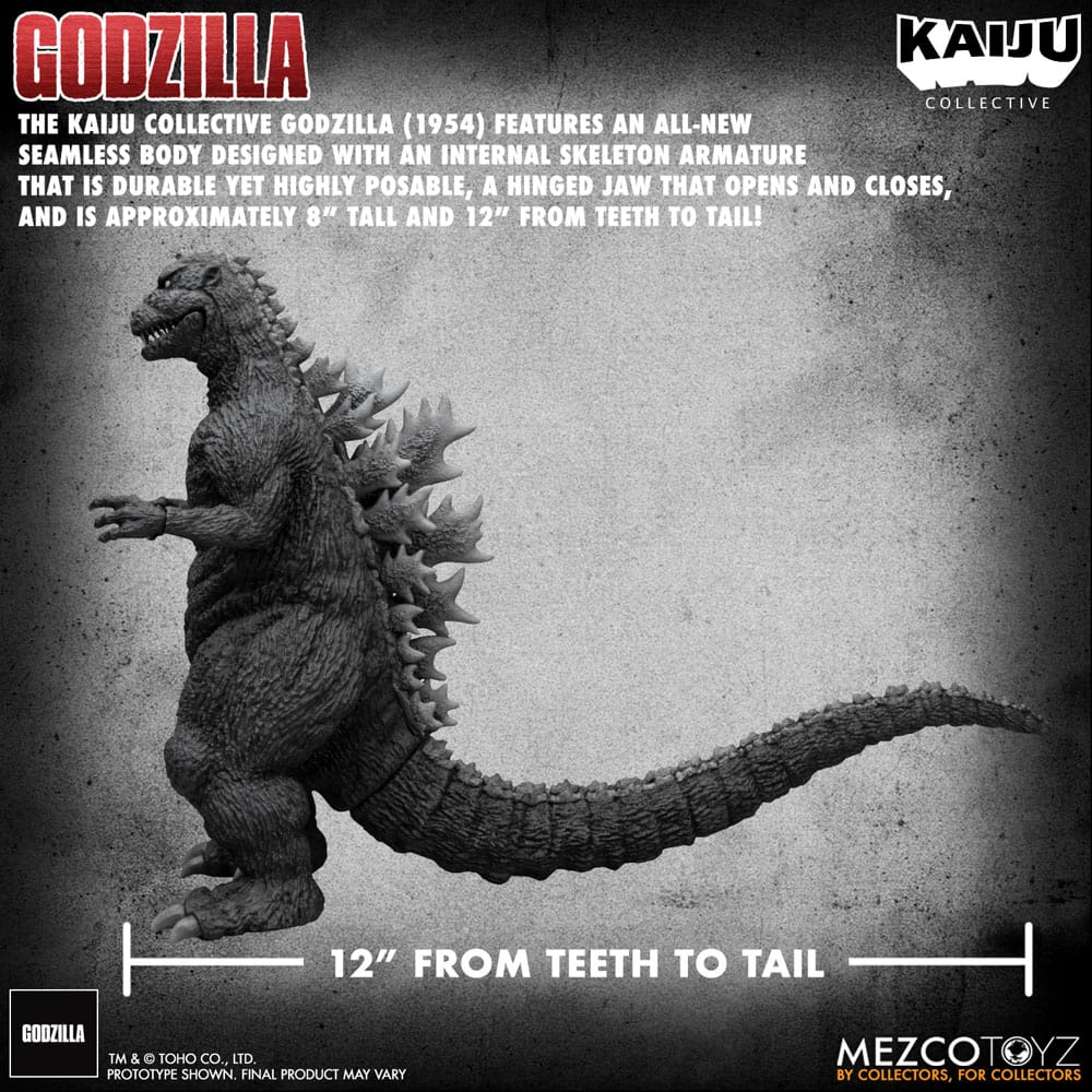 Godzilla (1954) Kaiju Collective Actionfigur Godzilla - Black & White Edition 20 cm Image 21