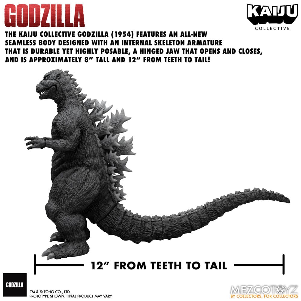 Godzilla (1954) Kaiju Collective Actionfigur Godzilla - Black & White Edition 20 cm Image 22