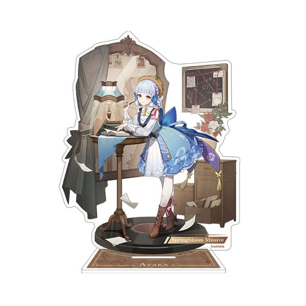 Genshin Impact Teyvat Style Series Acryl Diorama Kamisato Ayaka: Springbloom Missive 13 cm Image