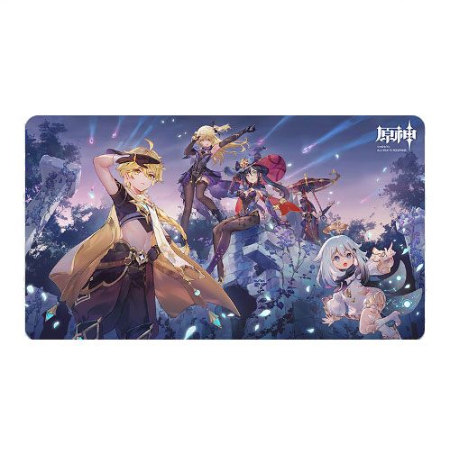 Genshin Impact Unreconciled Stars Mousepad Aether, Fischl, Mona, Paimon & Scaramouche 70 x 40 cm Image