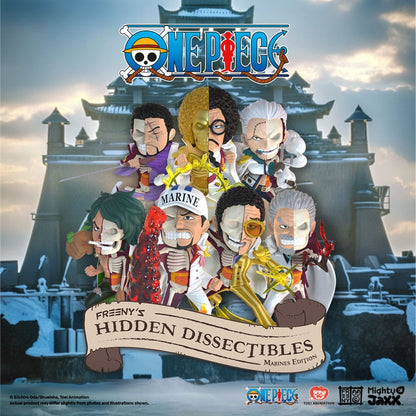 One Piece Freeny's Hidden Dissectables Marines Edition 4 inch Vinyl Figure Blind Box Display (6) Image 1