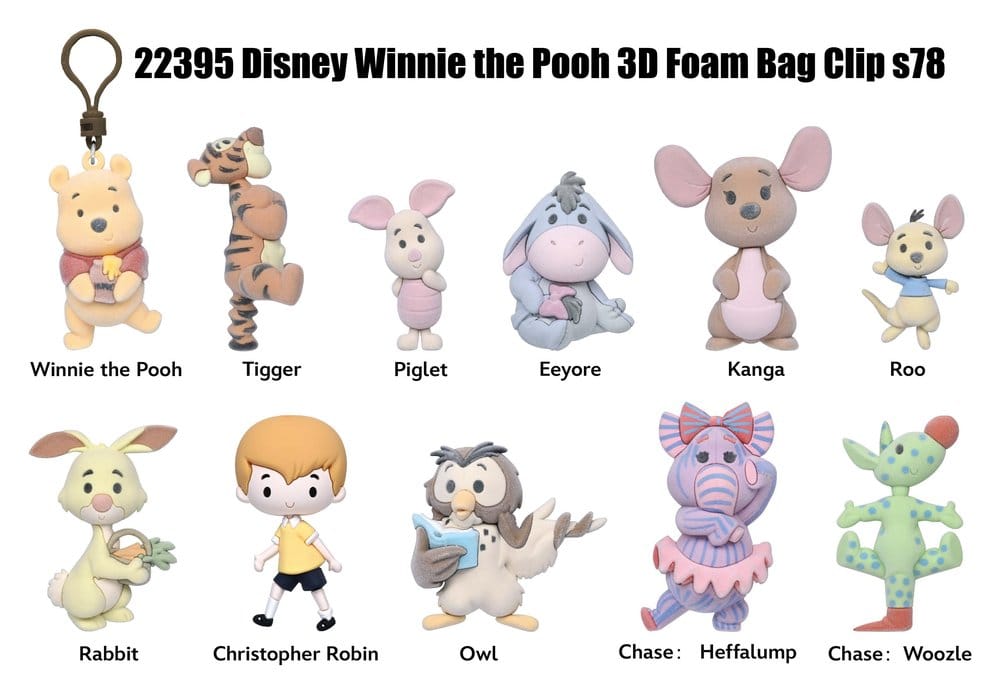 Winnie the Pooh 100th Anniversary 3D PVC-Taschenanhänger Serie 78 Blind Bag Display (24) (Flocked) Image 3