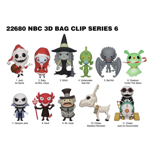 Nightmare before Christmas 3D PVC-Taschenanhänger Series 6 Display (24) Image 2