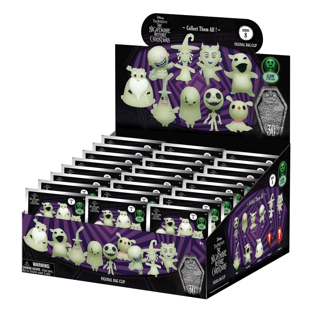 Nightmare Before Christmas 3D PVC-Taschenanhänger Glow in the Dark Serie 8 Display (24) Image 1
