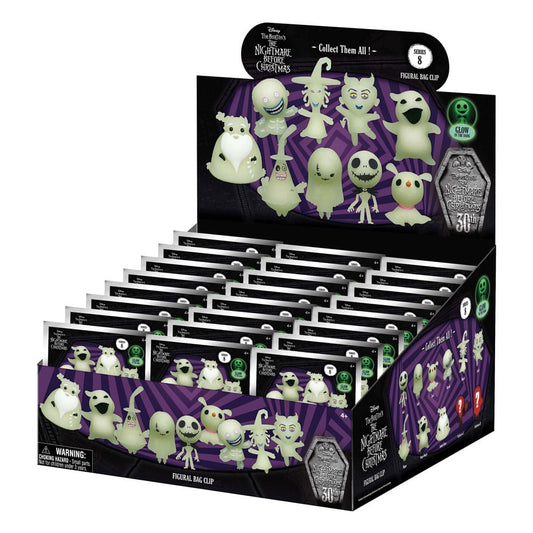 Nightmare Before Christmas 3D PVC-Taschenanhänger Glow in the Dark Serie 8 Display (24) Image 1