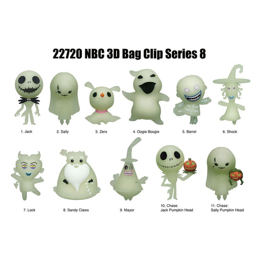 Nightmare Before Christmas 3D PVC-Taschenanhänger Glow in the Dark Serie 8 Display (24) Image 2