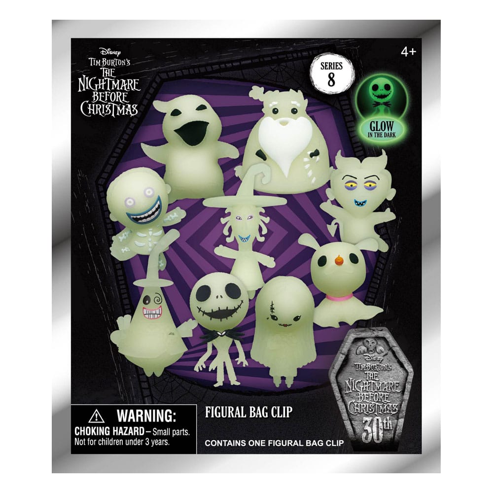 Nightmare Before Christmas 3D PVC-Taschenanhänger Glow in the Dark Serie 8 Display (24) Image 3