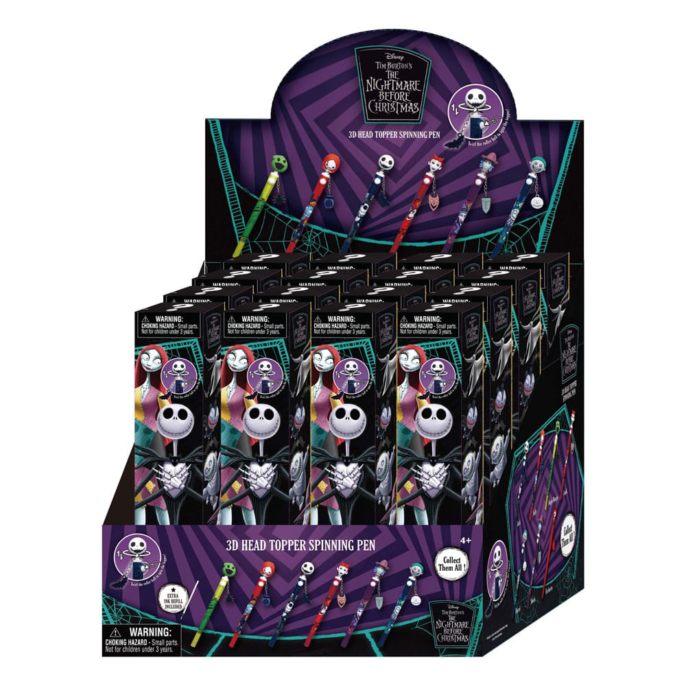 Nightmare before Christmas Stift 3D Head Topper Spinning Pen Image 1