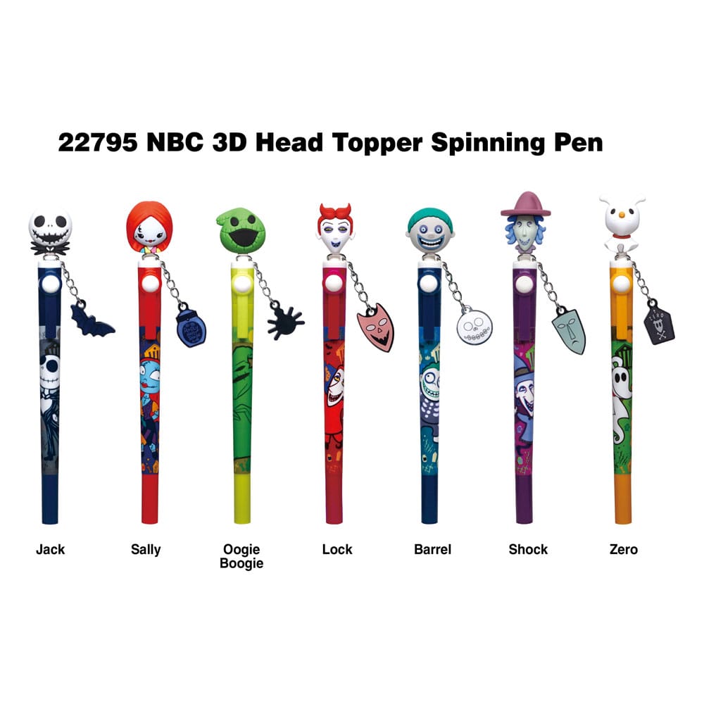 Nightmare before Christmas Stift 3D Head Topper Spinning Pen Image 2