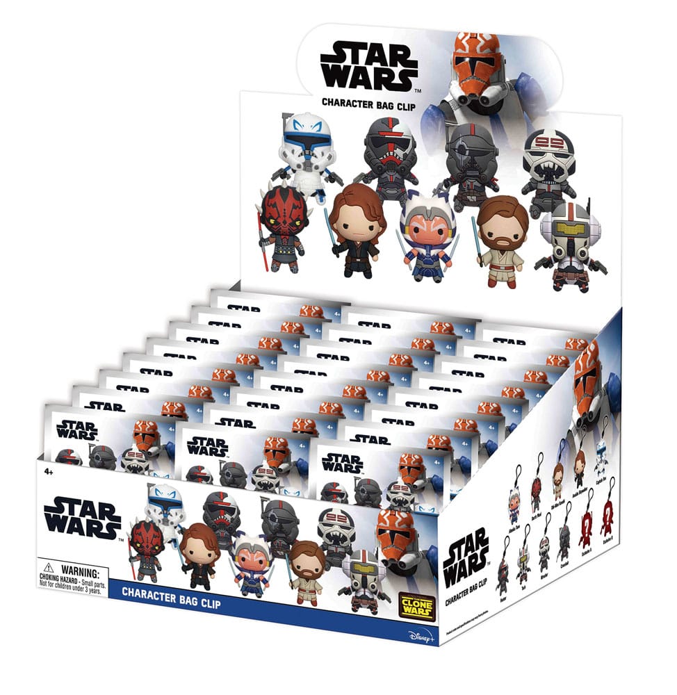 Star Wars Clone Wars 3D PVC-Taschenanhänger Series 4 Display (24) Image 3