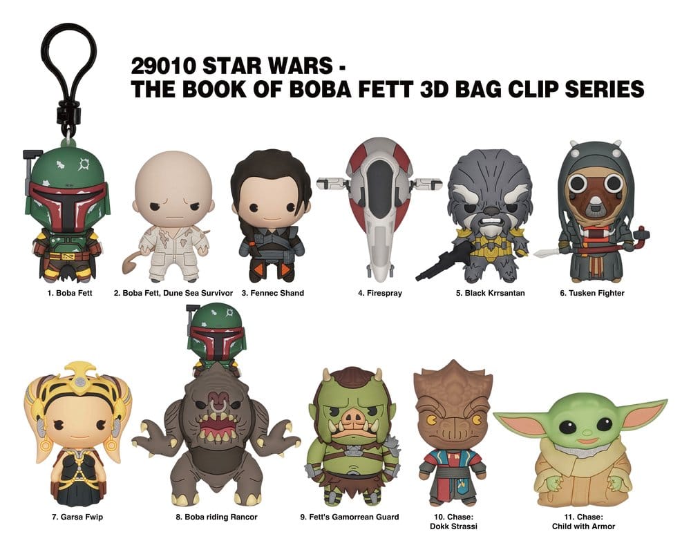 Star Wars: Das Buch von Boba Fett 3D PVC-Taschenanhänger Serie 1 Display (24) Image 2