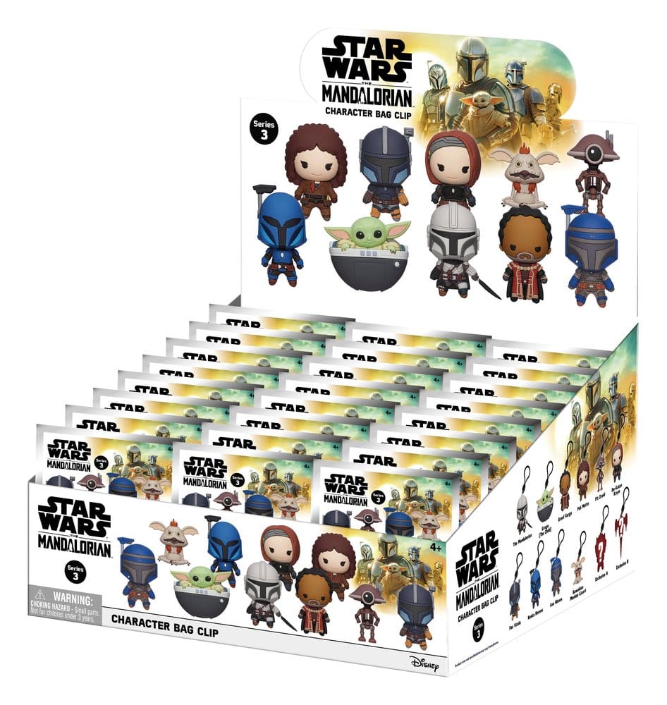 Star Wars The Mandalorian 3D PVC-Taschenanhänger Serie 3 Blind Bag Display (24) Image 1