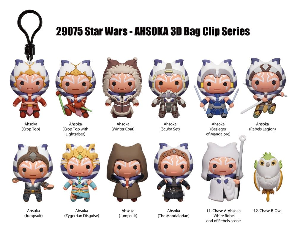 Star Wars Ahsoka 3D PVC-Taschenanhänger Serie 1 Blind Bag Display (24) Image 3