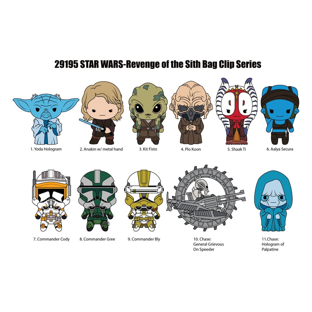 Star Wars-EP III Revenge Of Sith 3D PVC-Taschenanhänger Serie 1 Display (24) Image 2