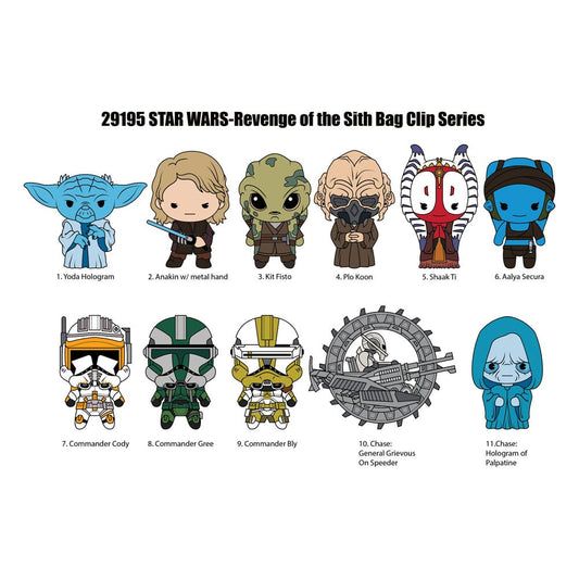 Star Wars-EP III Revenge Of Sith 3D PVC-Taschenanhänger Serie 1 Display (24) Image 2