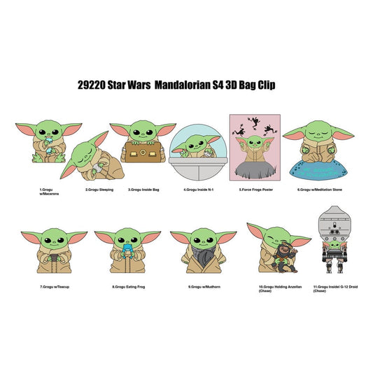 Star Wars 3D PVC-Taschenanhänger Best of Grogu Serie 1 Display (24) Image 1