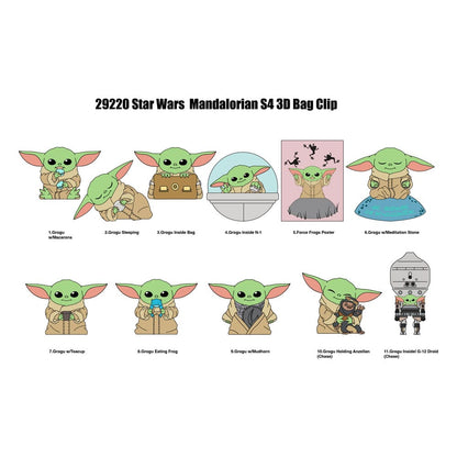 Star Wars 3D PVC-Taschenanhänger Best of Grogu Serie 1 Display (24) Image 1