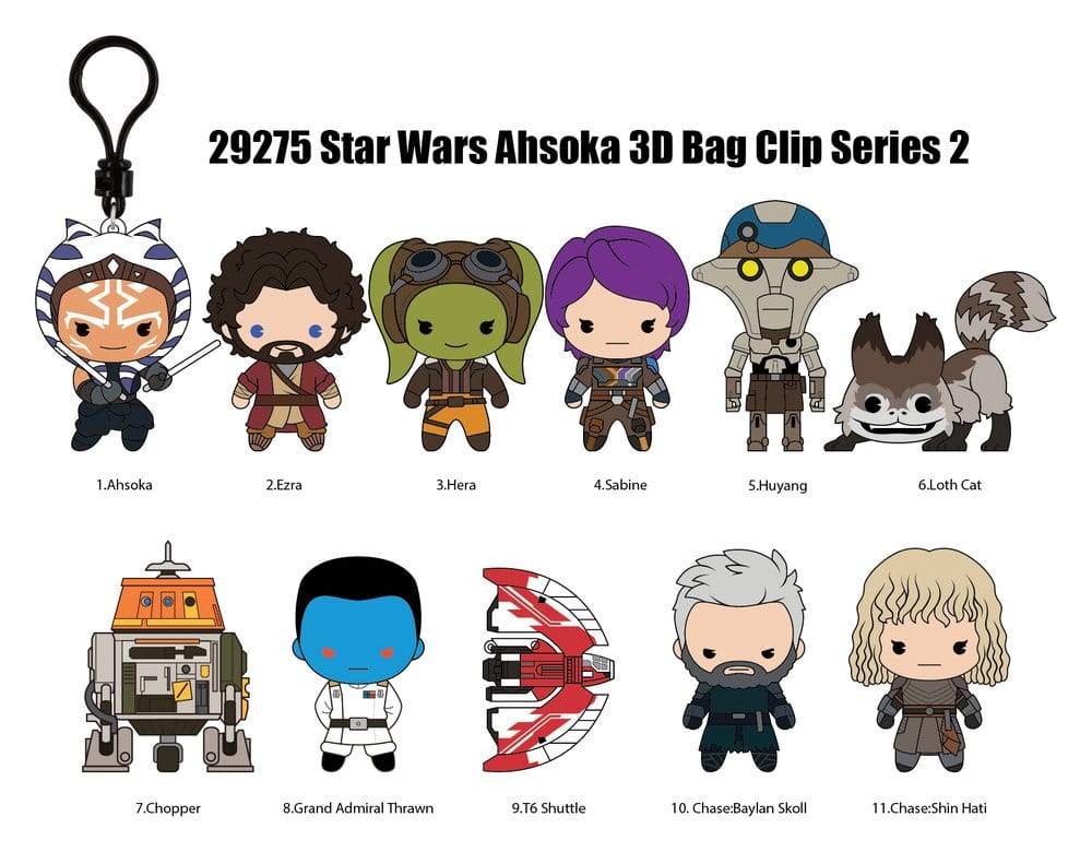 Star Wars Ahsoka 3D PVC-Taschenanhänger Serie 2 Blind Bag Display (24) Image
