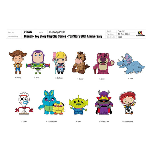 Toy Story 3D PVC-Taschenanhänger 30th Anniversary Series 67 Display (24) Image 1