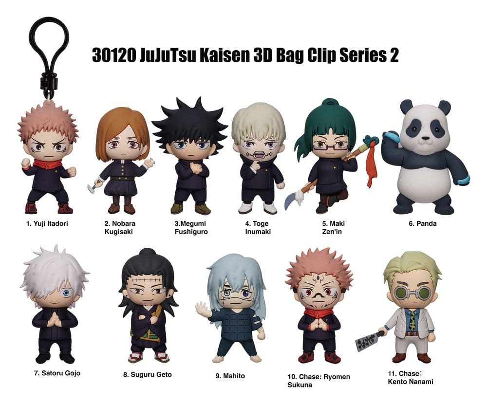 Jujutsu Kaisen 3D PVC-Taschenanhänger Serie 2 Display (24) Image 2